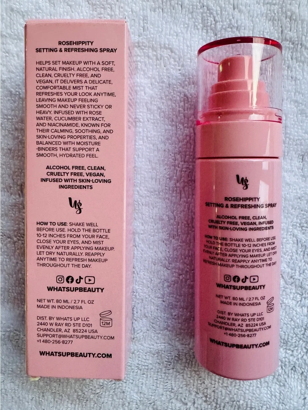WHATS UP BEAUTY Rosehippity Setting & Refreshing Spray 2.7oz BRAND NEW IN BOX